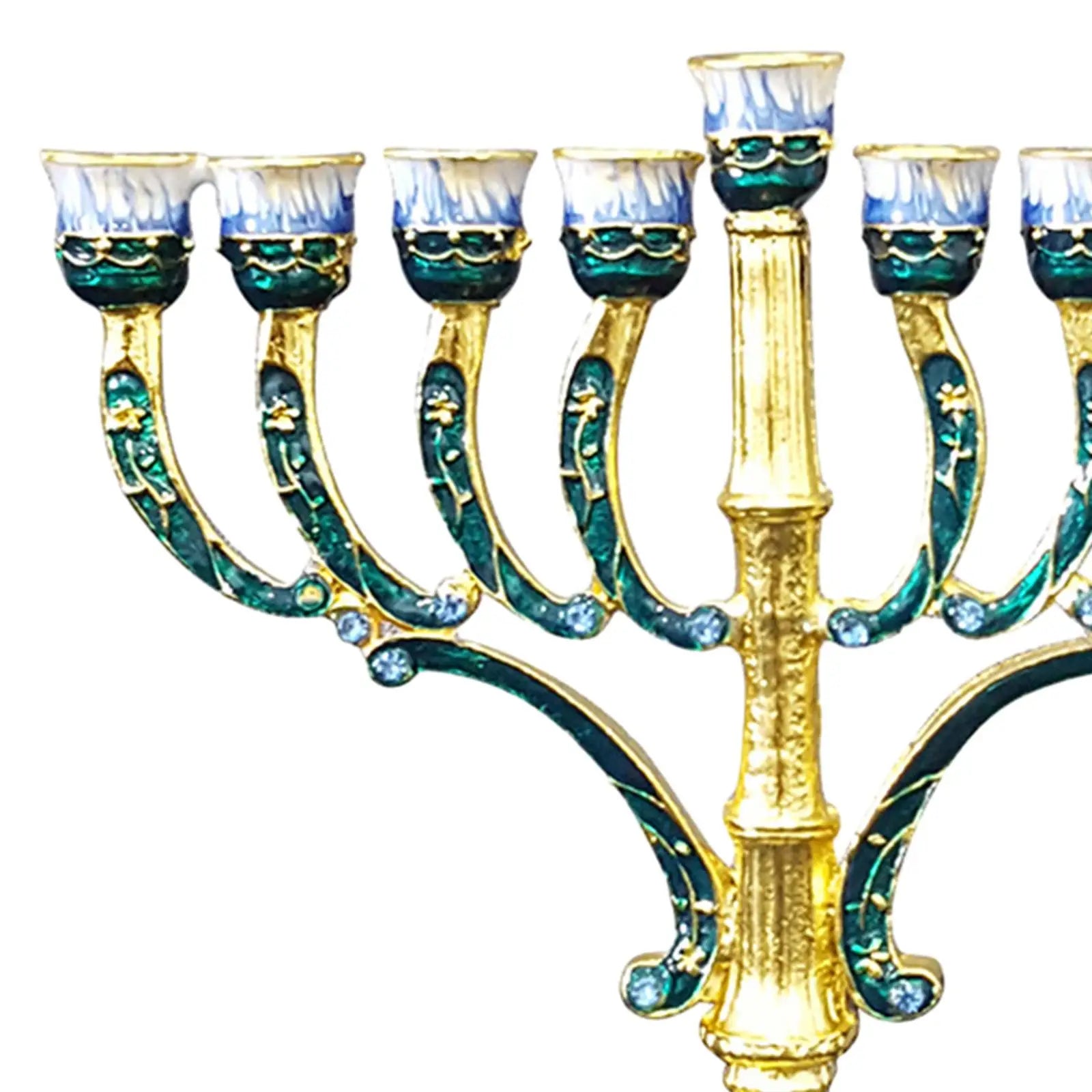 détail candélabre vert et or - Esprit Chandelier