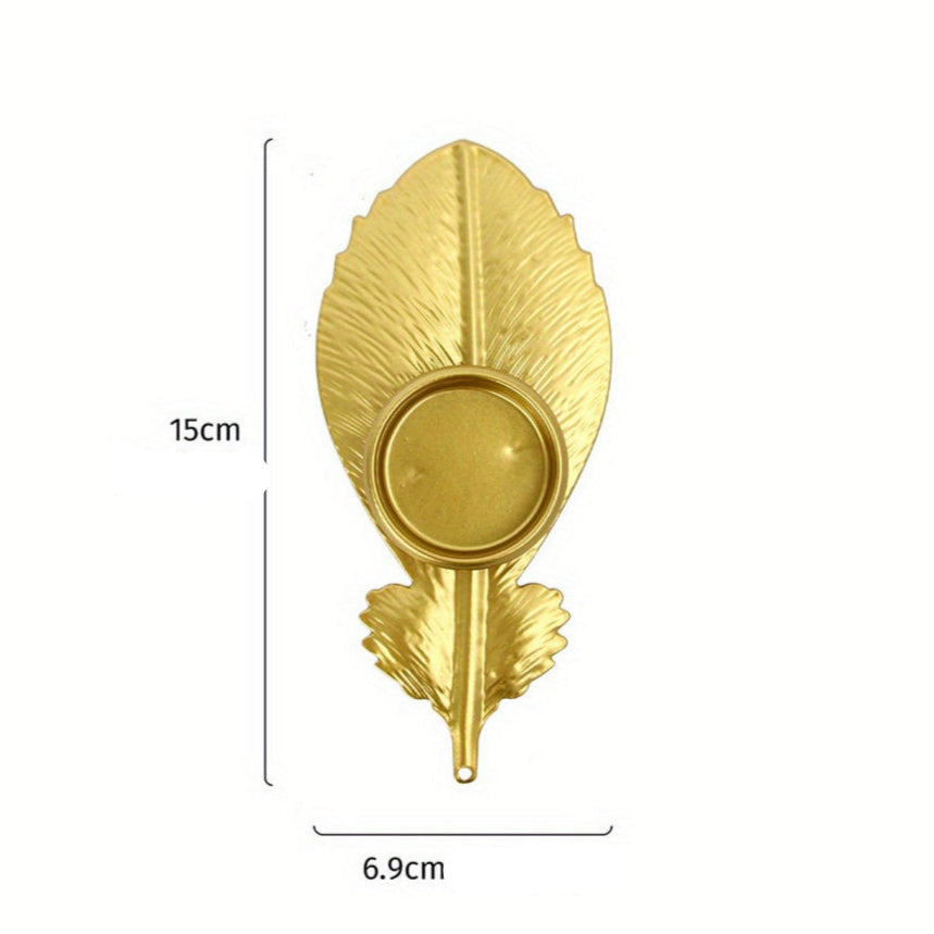 bougeoir plume dorée - Esprit Chandelier