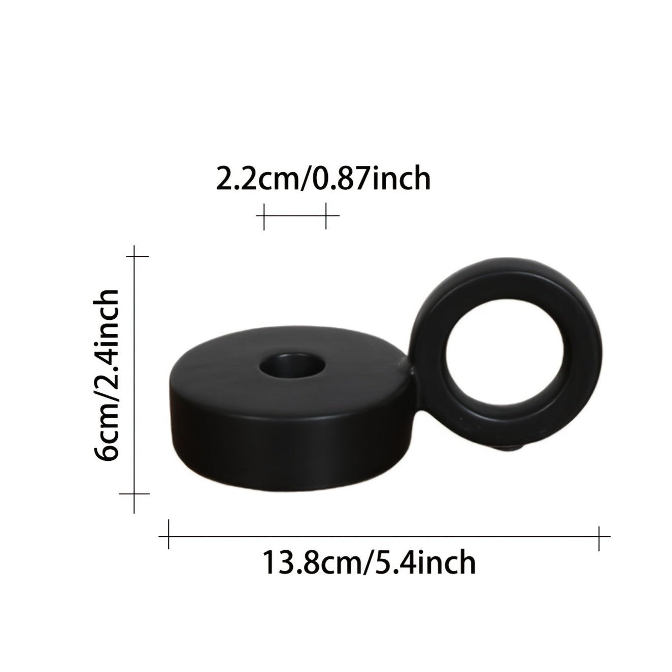 dimensions bougeoir céramique rond - Esprit Chandelier