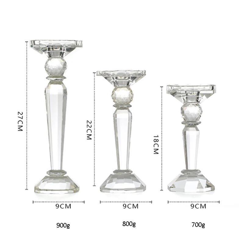dimensions bougeoir cristal fuselé - Esprit Chandelier