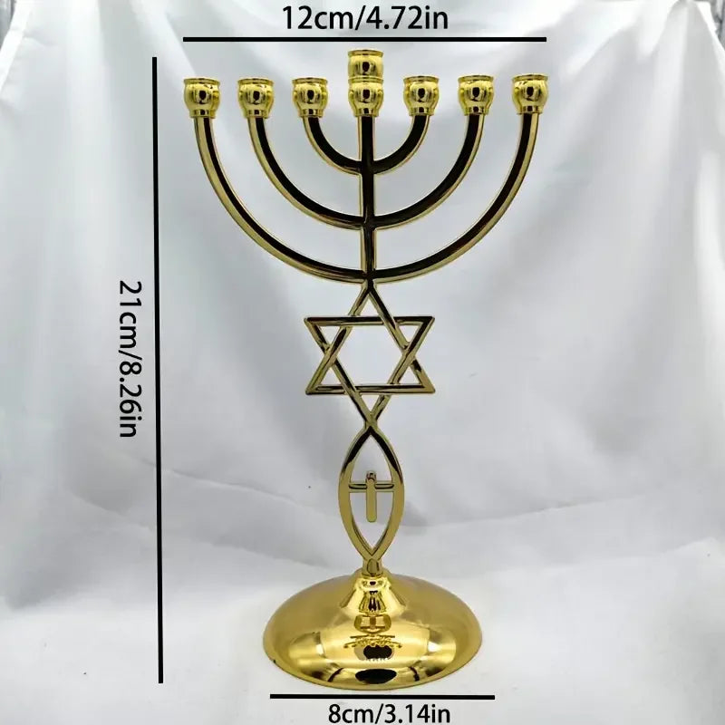 dimensiosn chandelier dore etoile de david - Esprit Chandelier