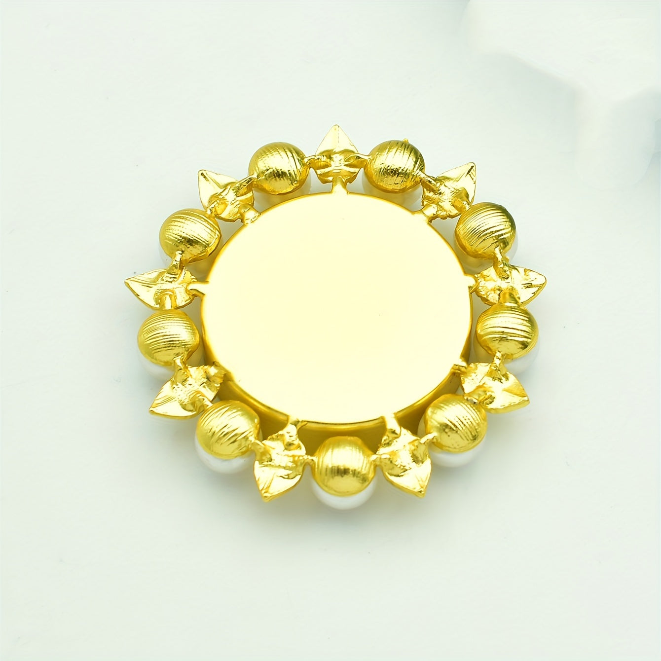 Dos Mini Bougeoir Doré Perles nacrées strass - Esprit Chandelier