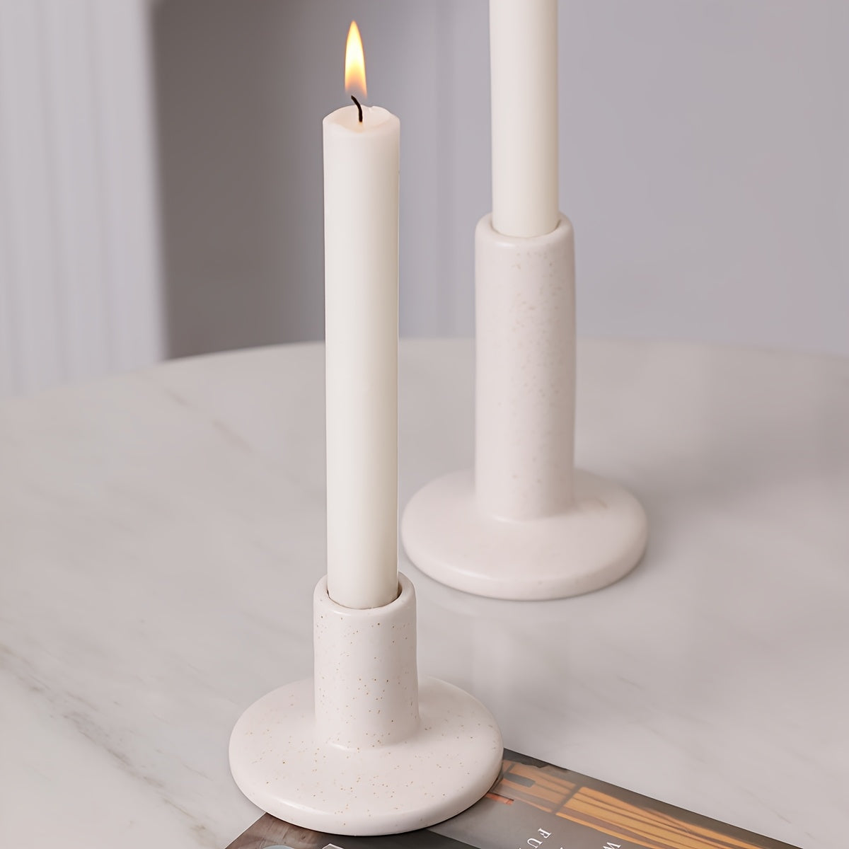 Bougeoir Céramique - Minimaliste x2
