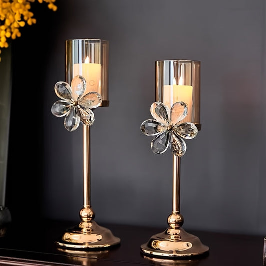 Photophore Verre - Fleur Cristal x2