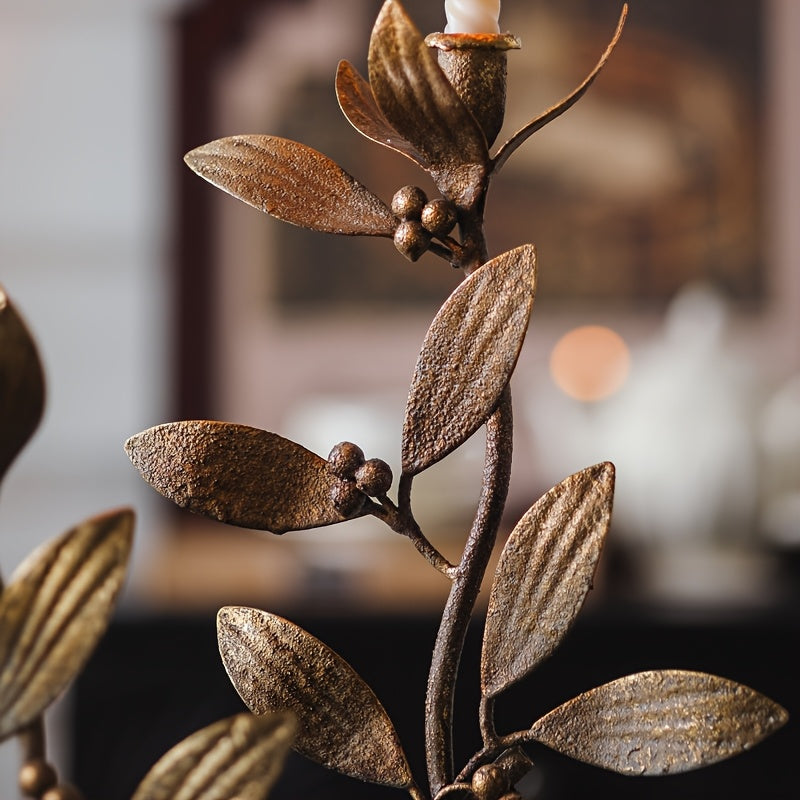 feuilles dorees chandelier
