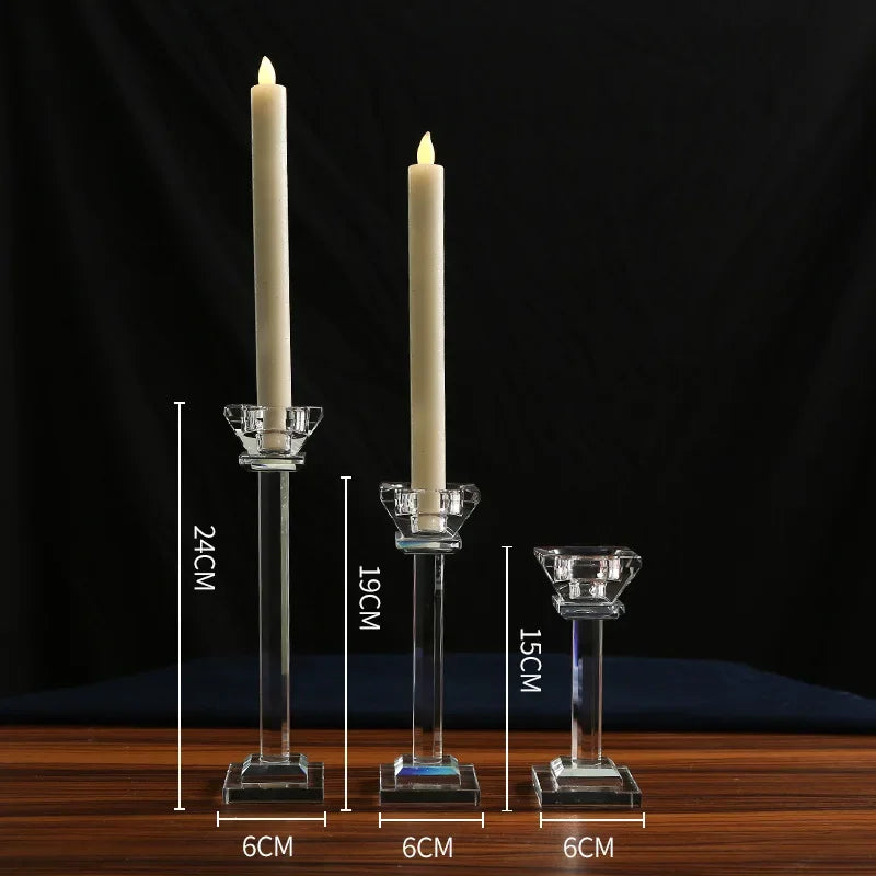 formats bougeoirs colonne cristal - Esprit Chandelier