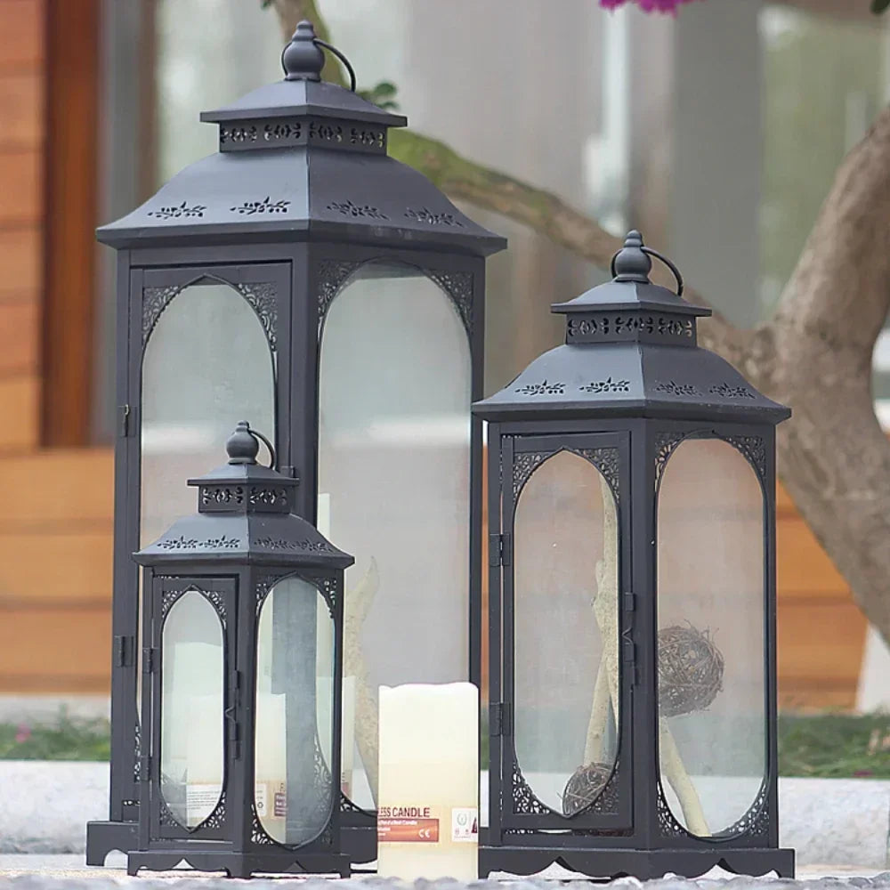 lanternes classiques noires - esprit chandelier