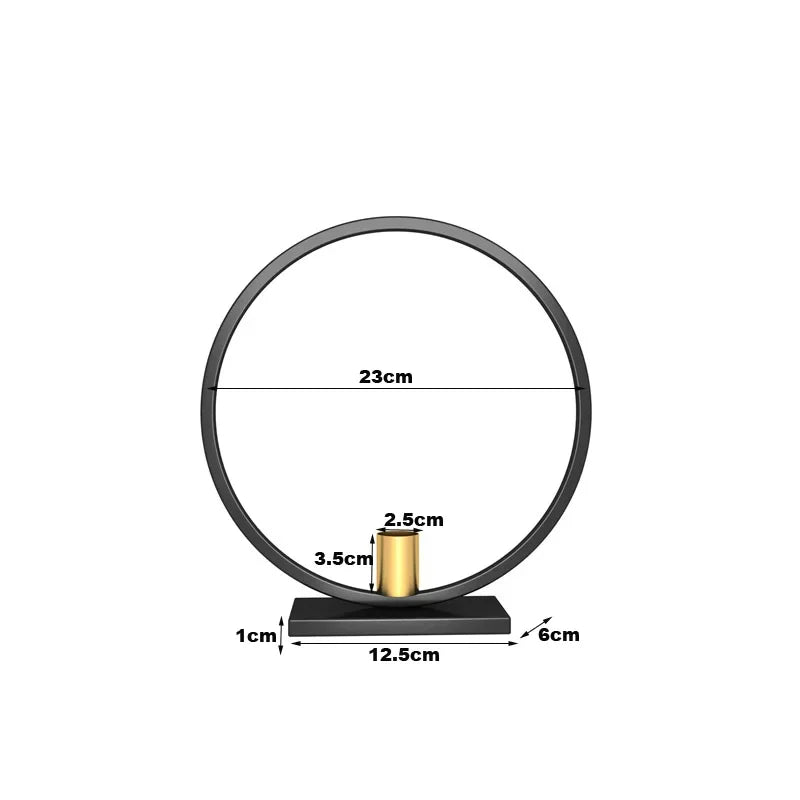 petit bougeoir cercle noir - Esprit Chandelier