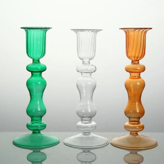 petit chandelier verre colore retro