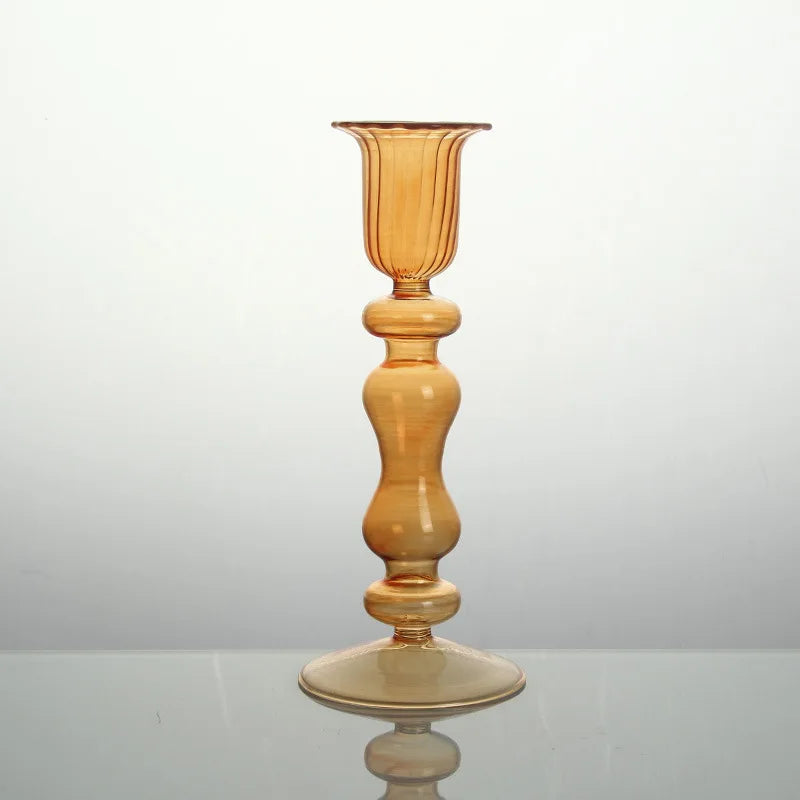 petit chandelier verre orange