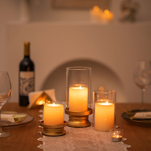 petit photophore doré verre - Eprit Chandelier