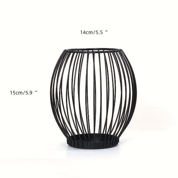 petit photophore noir ovale - Esprit Chandelier