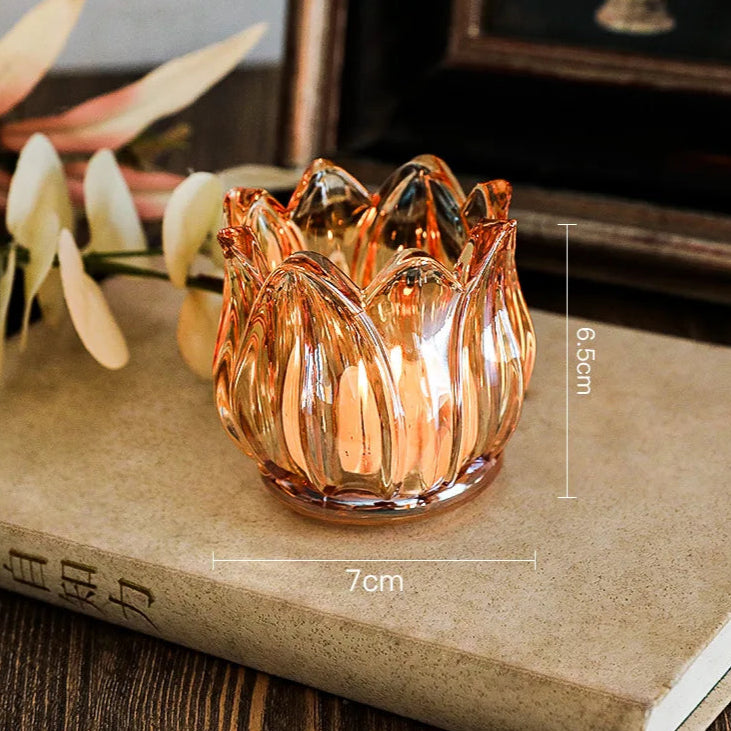 photophore ambre tulipe - Esprit Chandelier