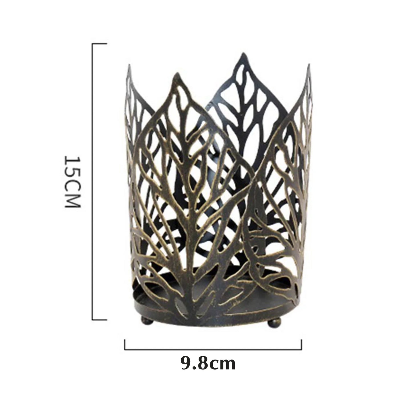 Dimensions photophore automne noir Esprit Chandelier