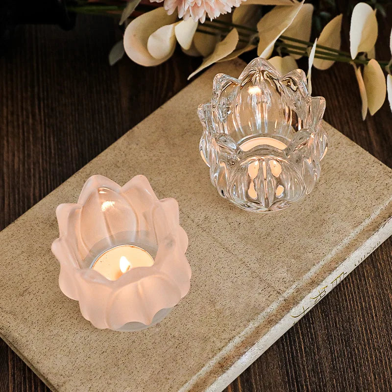 photophore blanc glace - Esprit Chandelier