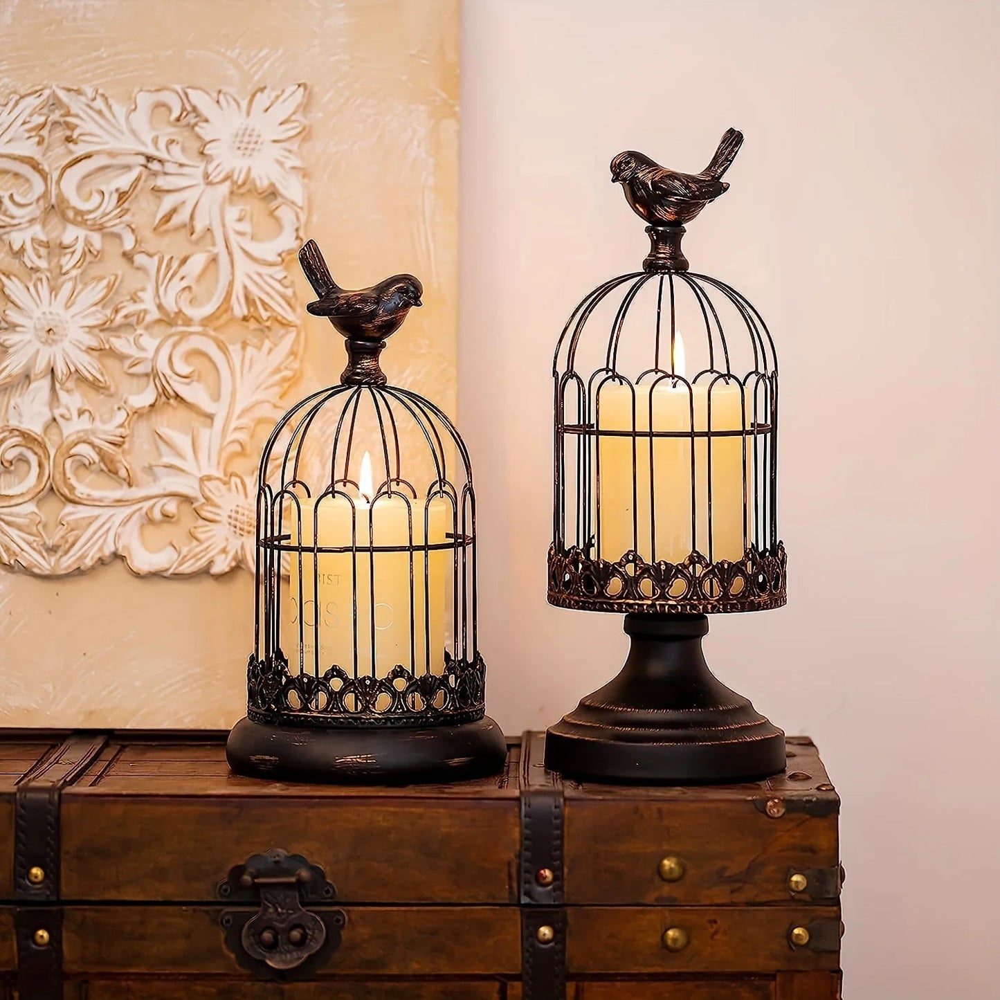 photophore cage oiseau - Esprit Chandelier