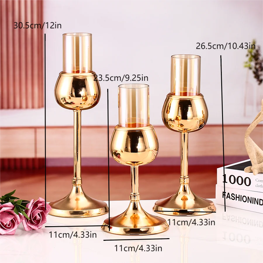 photophore coupe dorée verre - Esprit Chandelier