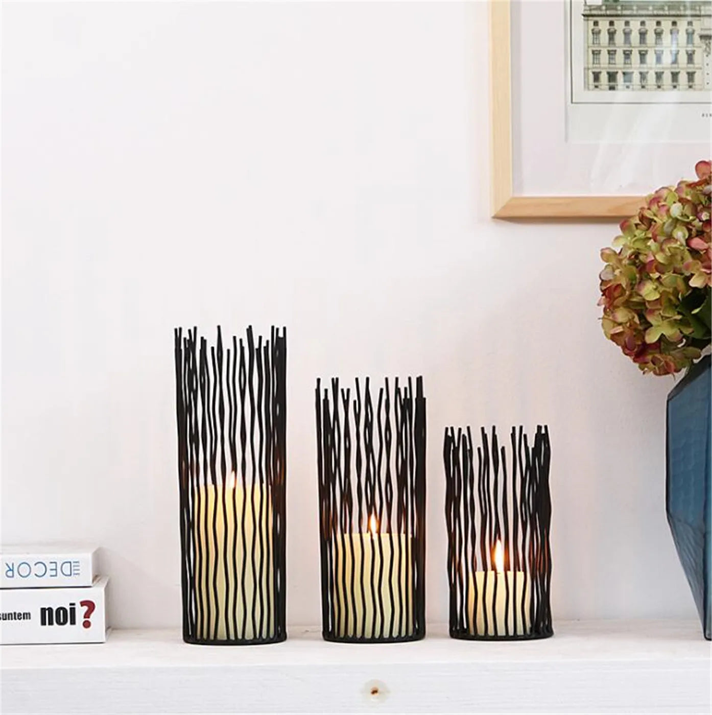 photophore droit noir - Esprit Chandelier