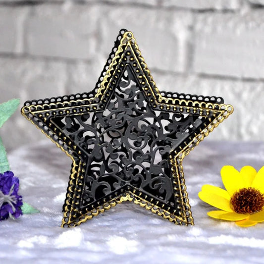 Photophore Métal Etoile Dorée - Esprit Chandelier