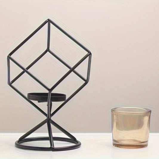 photophore noir cube - Esprit Chandelier