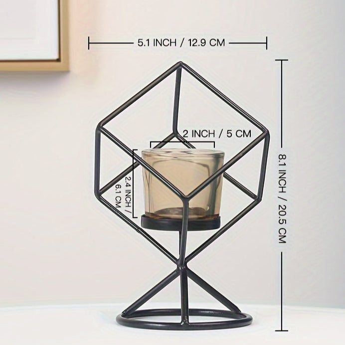 photophore noir cube format - Esprit Chandelier