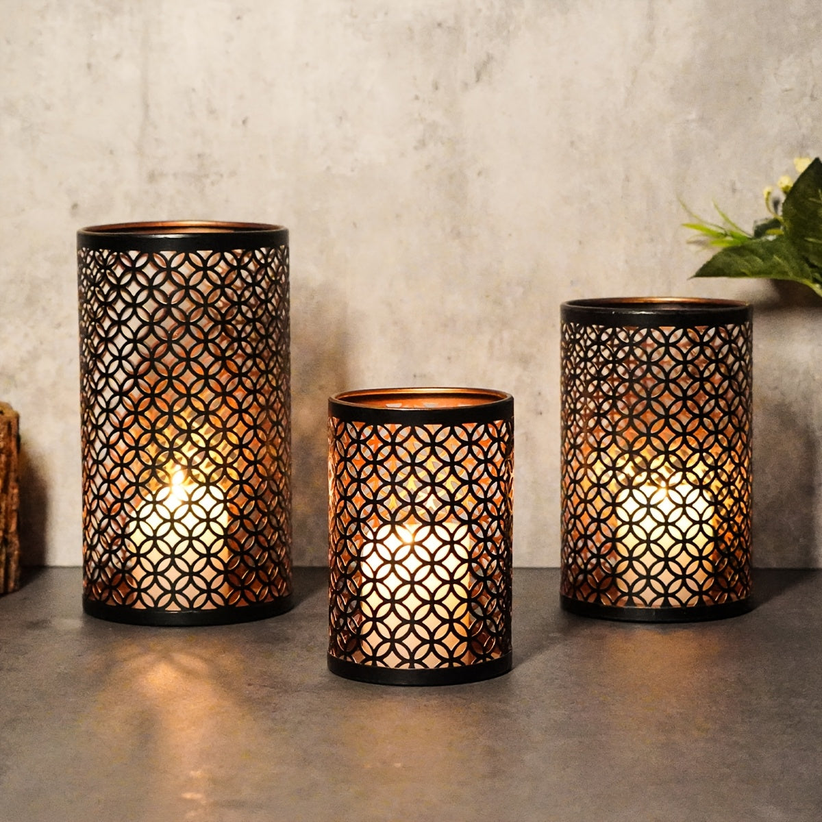 photophore noir droit - Esprit Chandelier