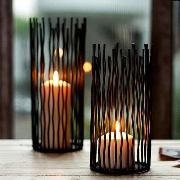 photophore noir droit - Esprit Chandelier