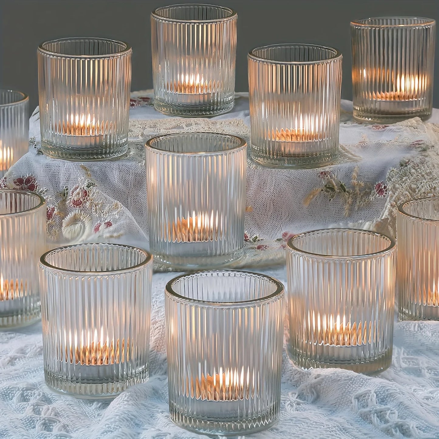 photophore verre gobelet - Esprit Chandelier