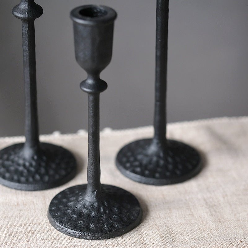 pied chandelier noir fonte