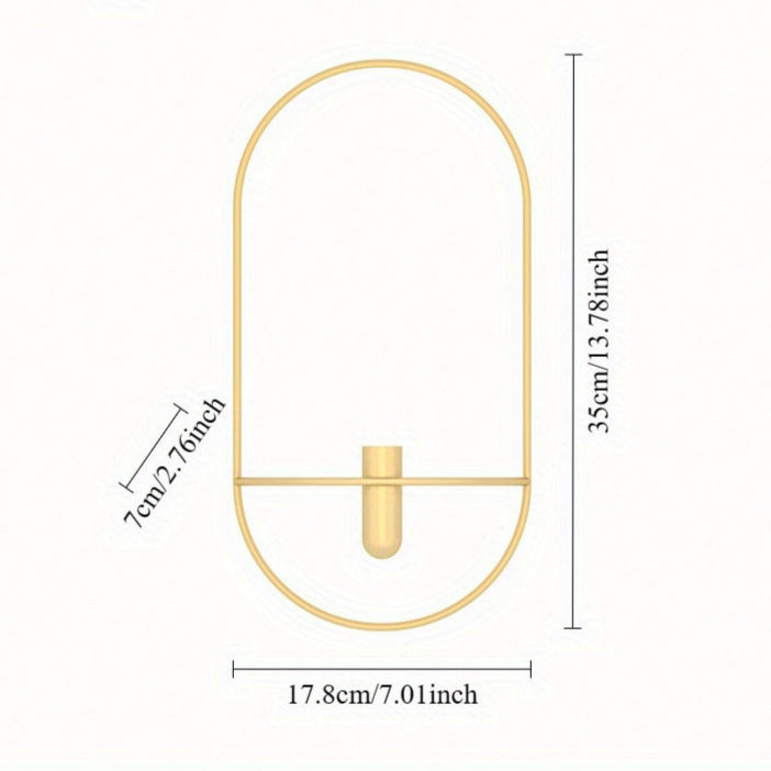 porte chandelle dore mural - Esprit Chandelier