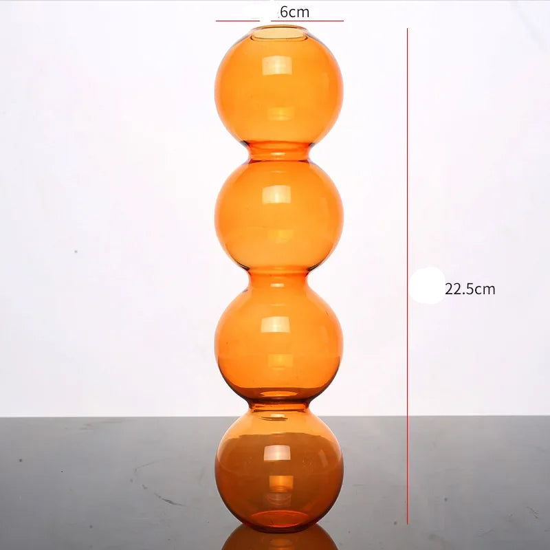 soliflore 4 boule verre orange