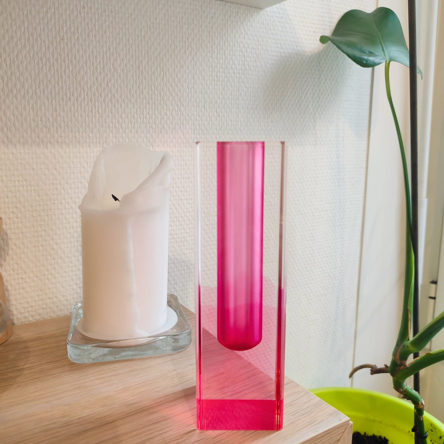 soliflore rose violet plexiglas