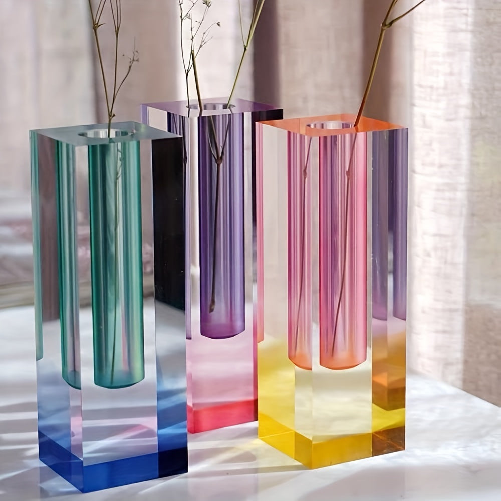 soliflore verre bicolore