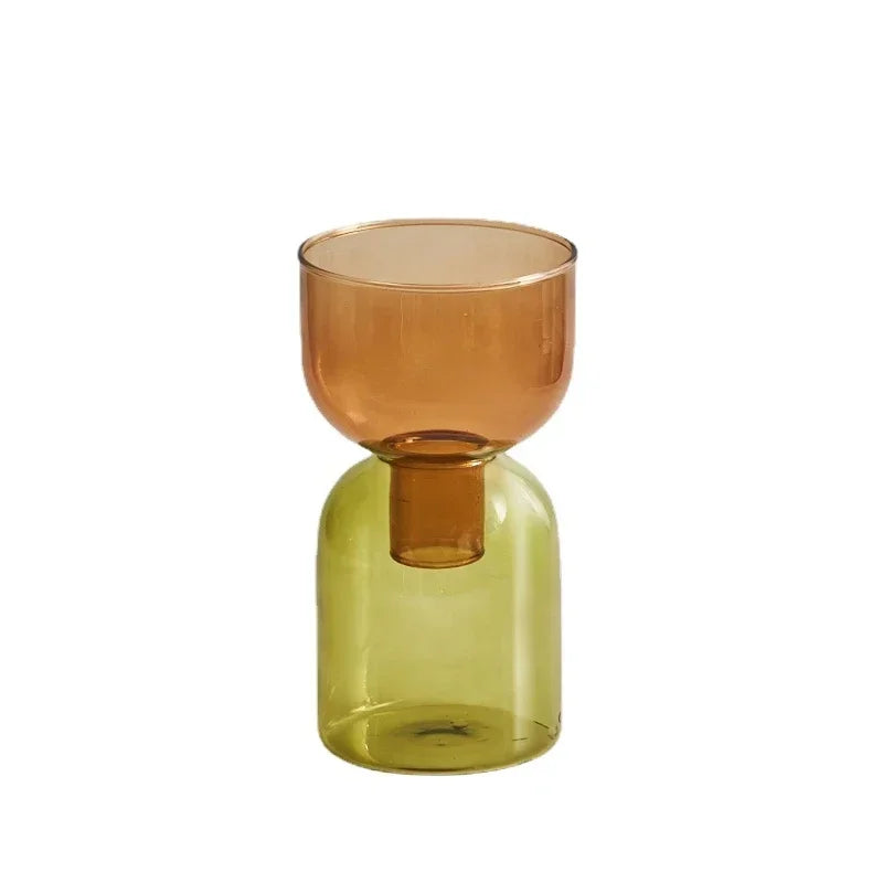 soliflore verre brun olive