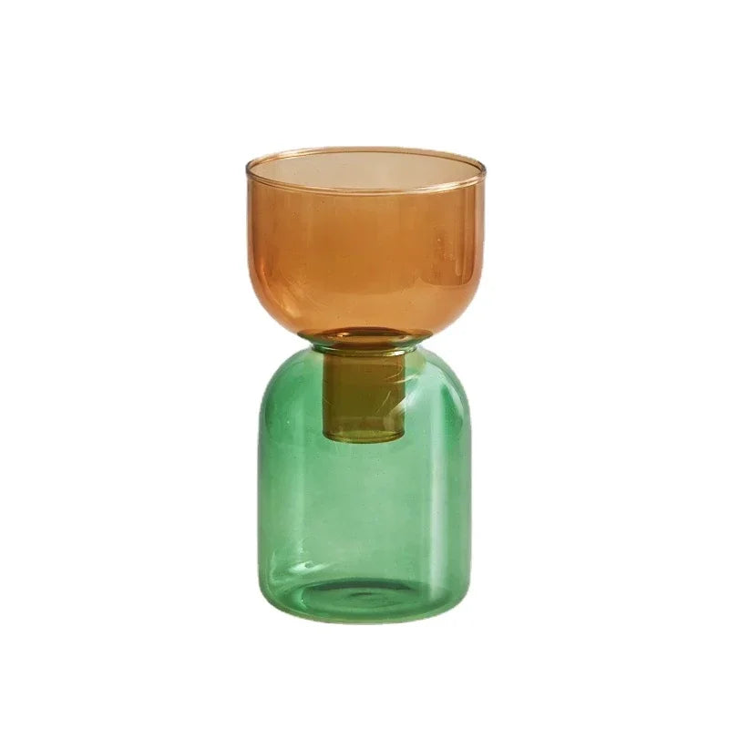 soliflore verre brun vert