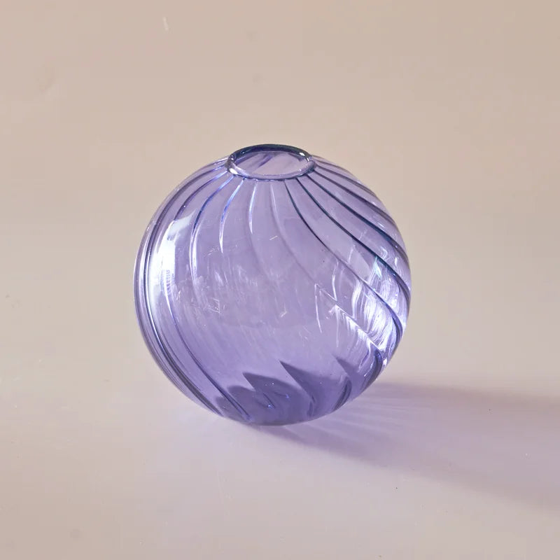 soliflore verre lila rond