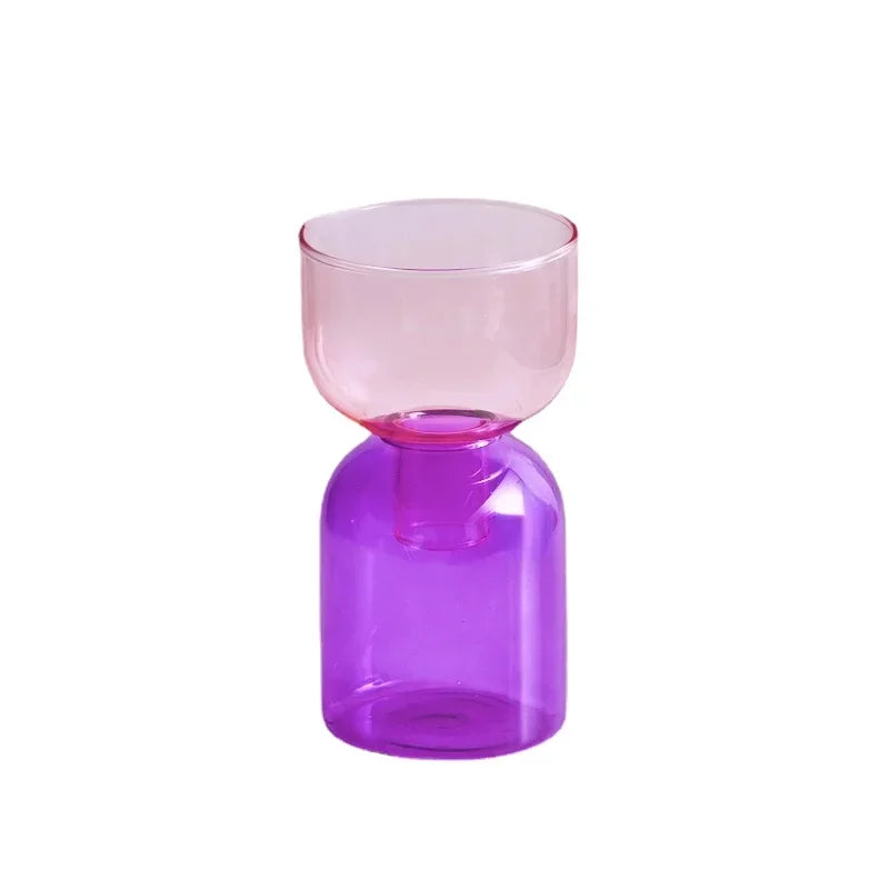 soliflore verre rose violet