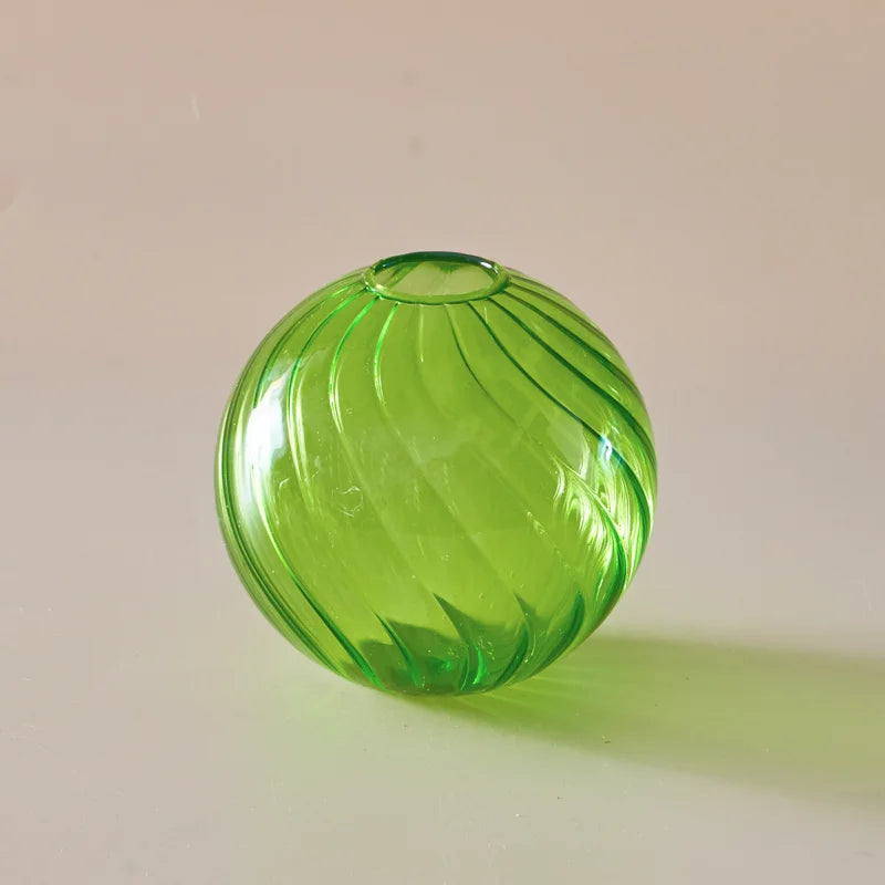 soliflore verre vert rond