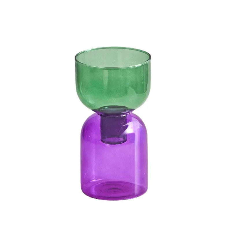 soliflore verre vert violet