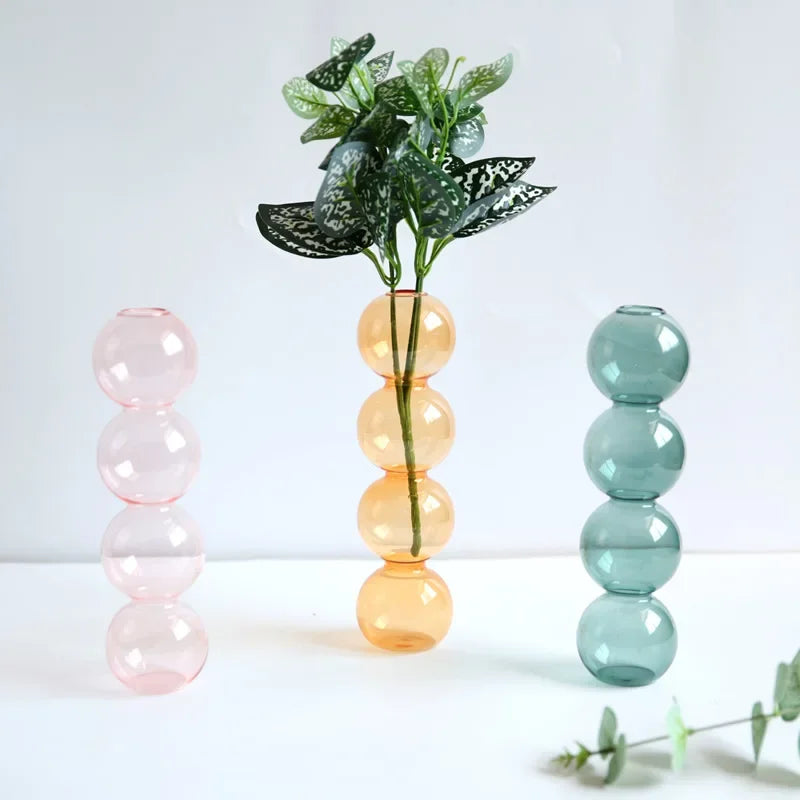 soliflores 4 boule verre jaune