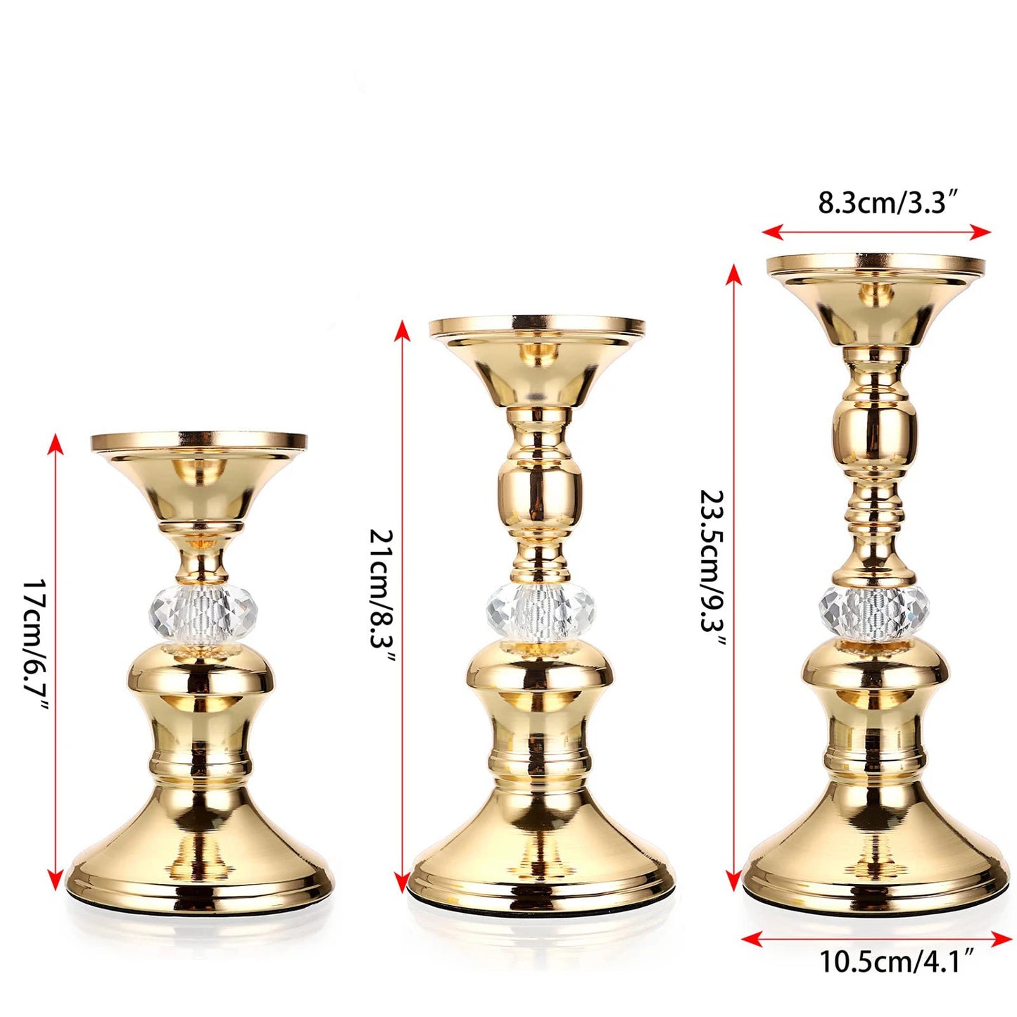 support bougie dore verre - Esprit Chandelier