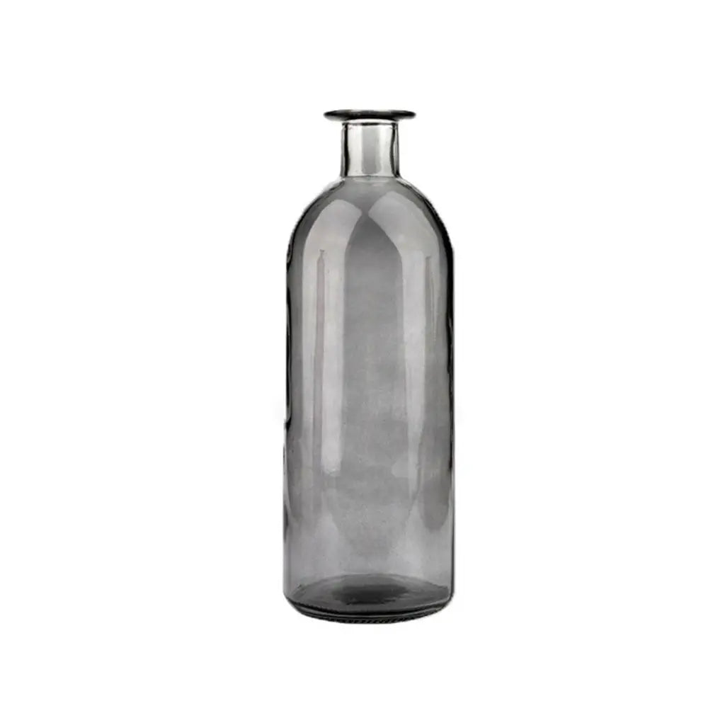 vase bouteille verre gris M