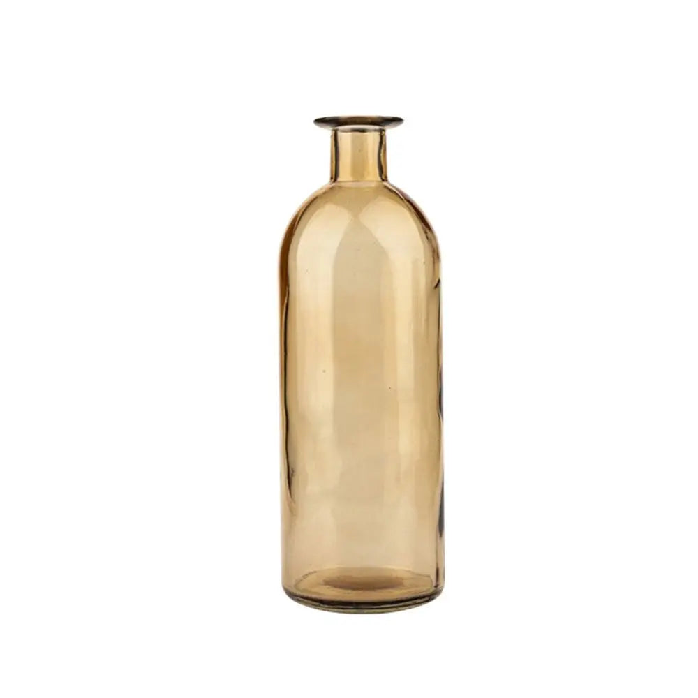 vase bouteille verre jaune M