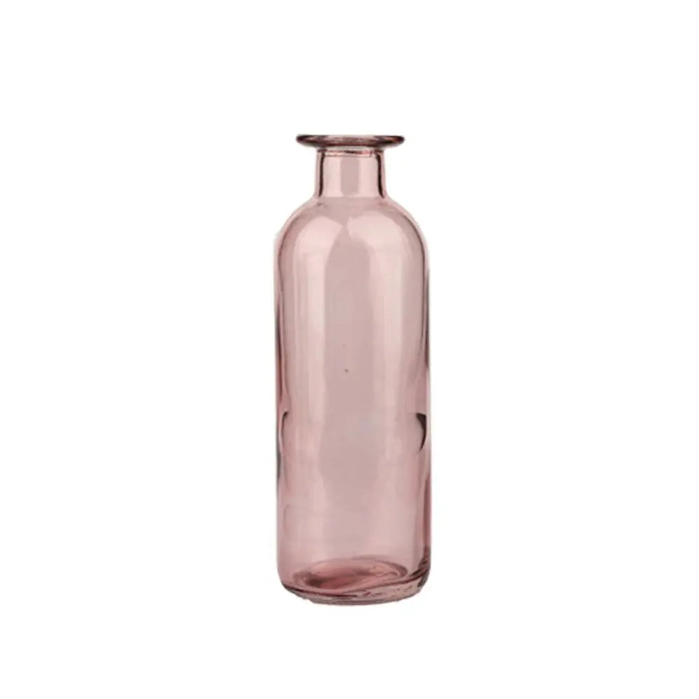 vase bouteille verre rose S