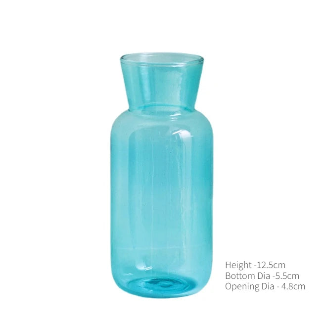 vase soliflore bleu verre