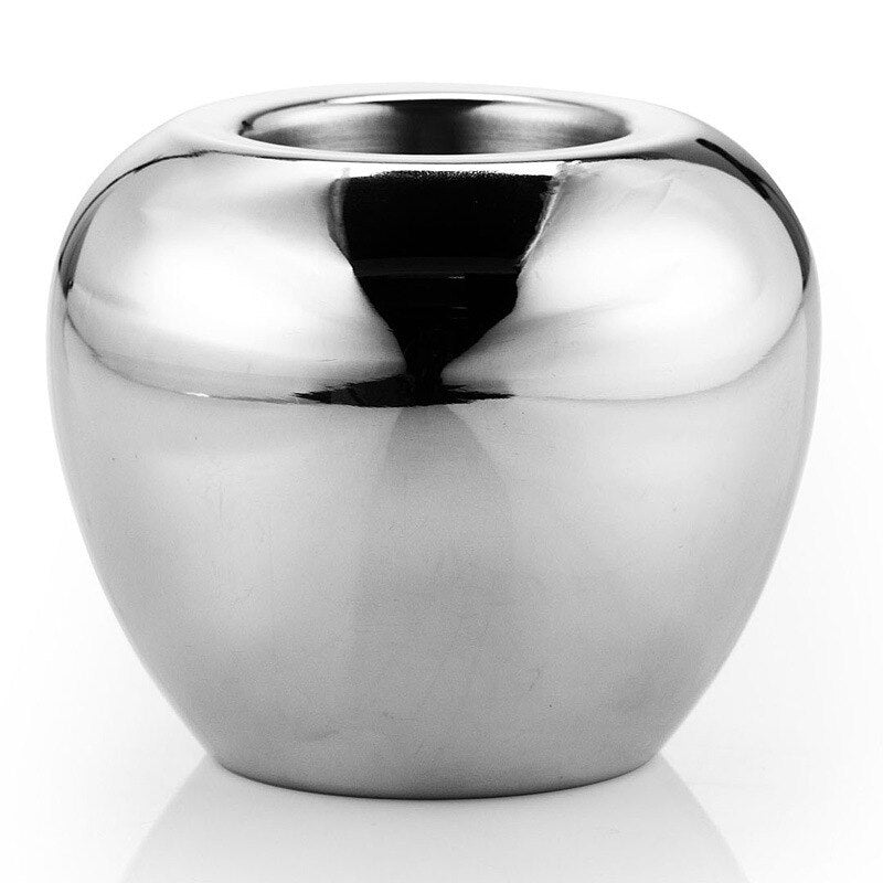 2 Bougeoirs Design Pomme Argenté - Esprit Chandelier