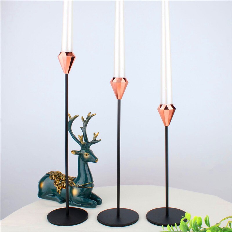 3 Chandeliers Noir Rose Gold-Esprit Chandelier
