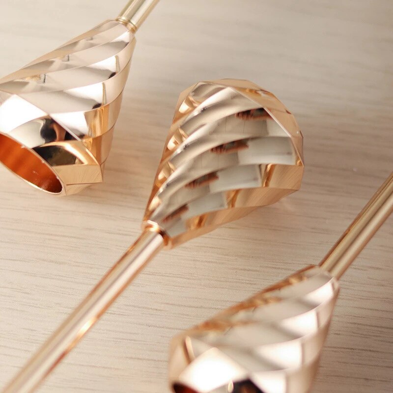 Bobèche torsadée champagne gold - Esprit Chandelier