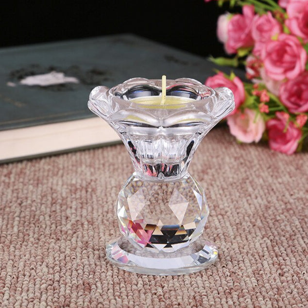 Bougeoir Cristal Mini Bulle-Esprit Chandelier