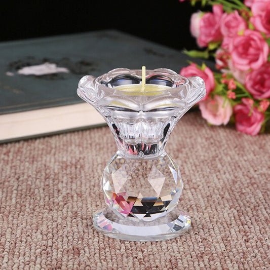 Bougeoir Cristal Mini Bulle-Esprit Chandelier